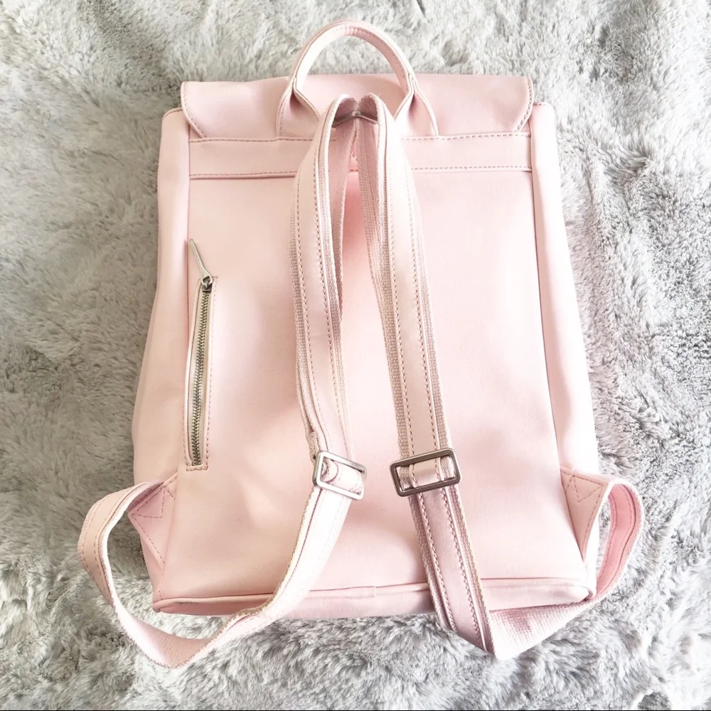 Matt & Nat Light Pink Vegan Leather Backpack
